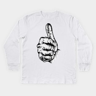 hand shows cool Kids Long Sleeve T-Shirt